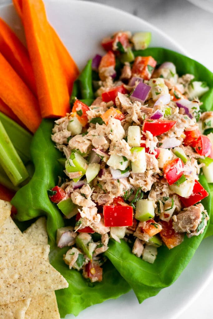 Whole30 Tuna Salad (No Mayo) w/ Tahini Eat the Gains