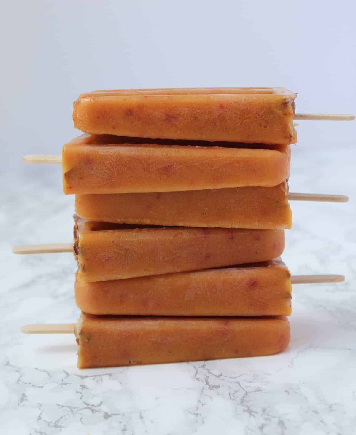 Ginger Peach Popsicles