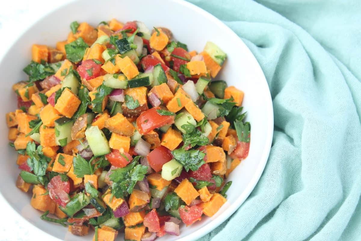 Paleo Sweet Potato Tabouli - Eat the Gains