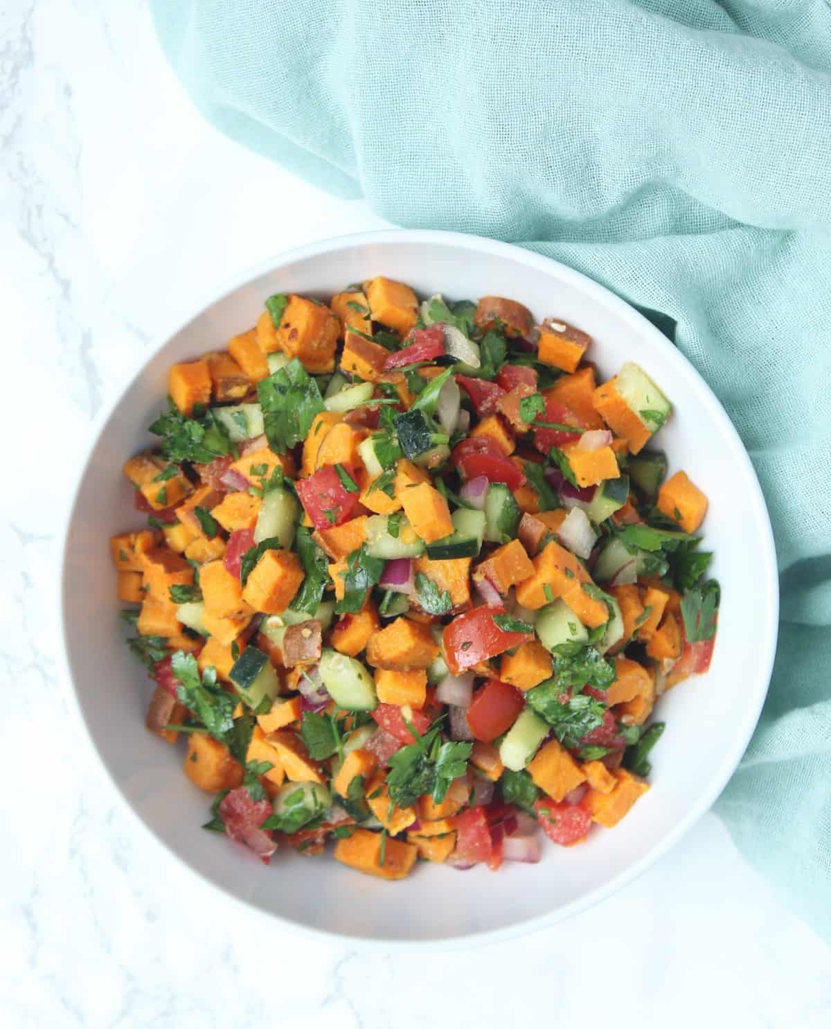 Paleo Sweet Potato Tabouli - Eat the Gains