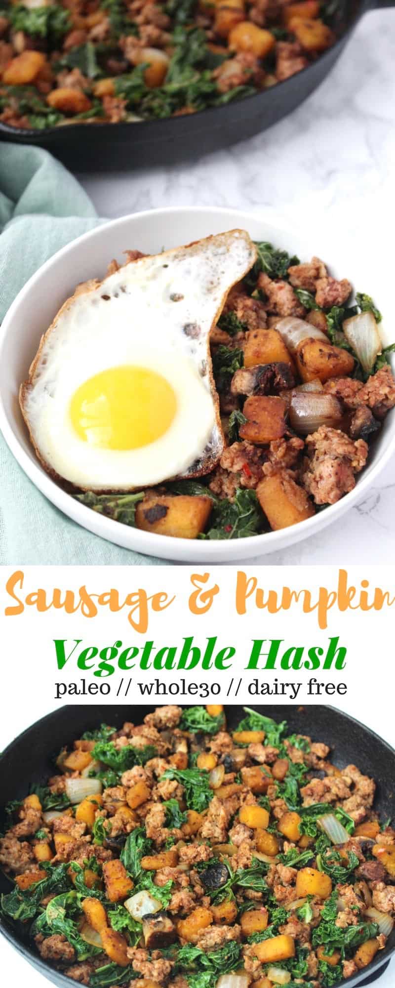 Sausage & Pumpkin Vegetable Hash - Eat the Gains