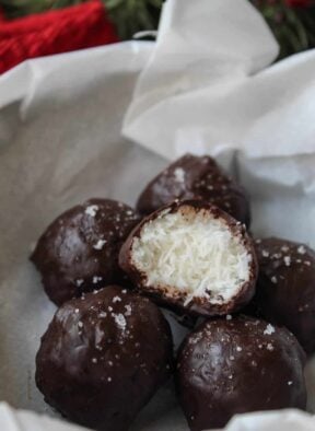 Chocolate Covered Peppermint Macaroons