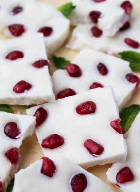 Pomegranate Peppermint Coconut Bark