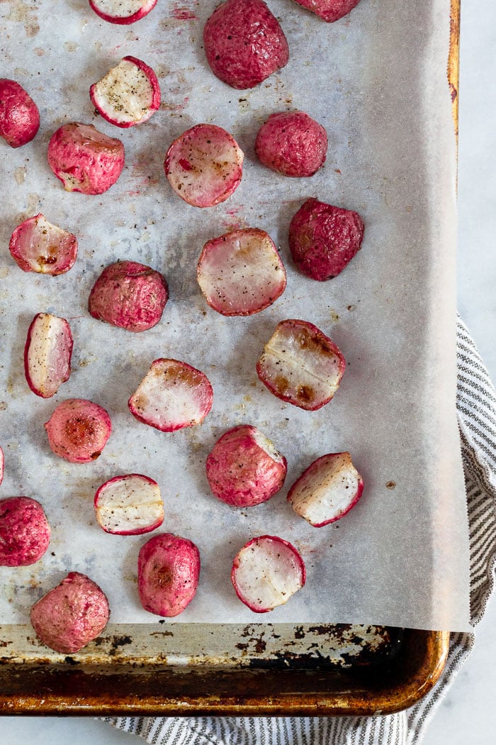 Roasted Radishes with Rosemary (Low Carb/Whole30) - Eat the Gains