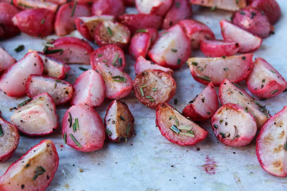 Zero Waste Recipe: Brown Butter Lemon Roasted Radishes & Radish Greens