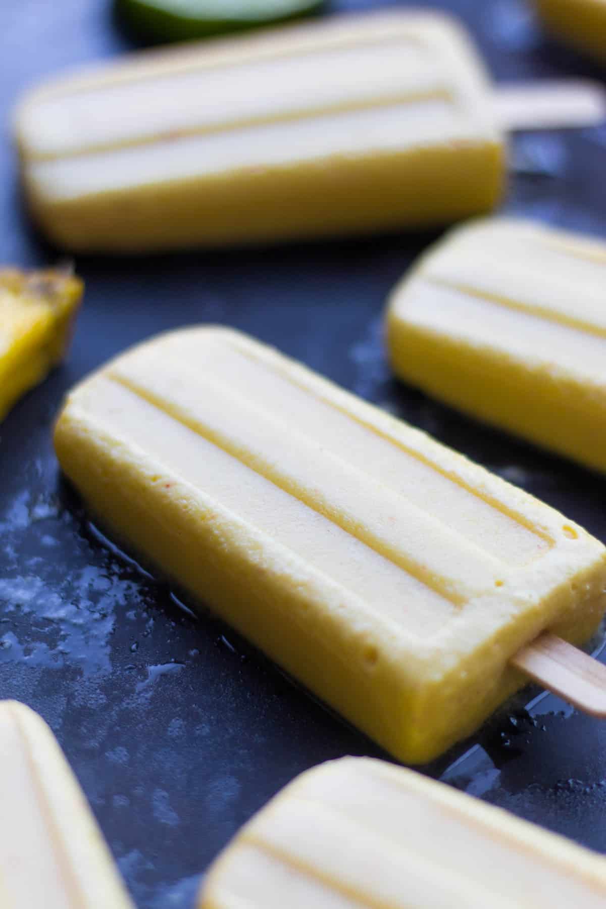 Spicy Pineapple Popsicles - Eat the Gains