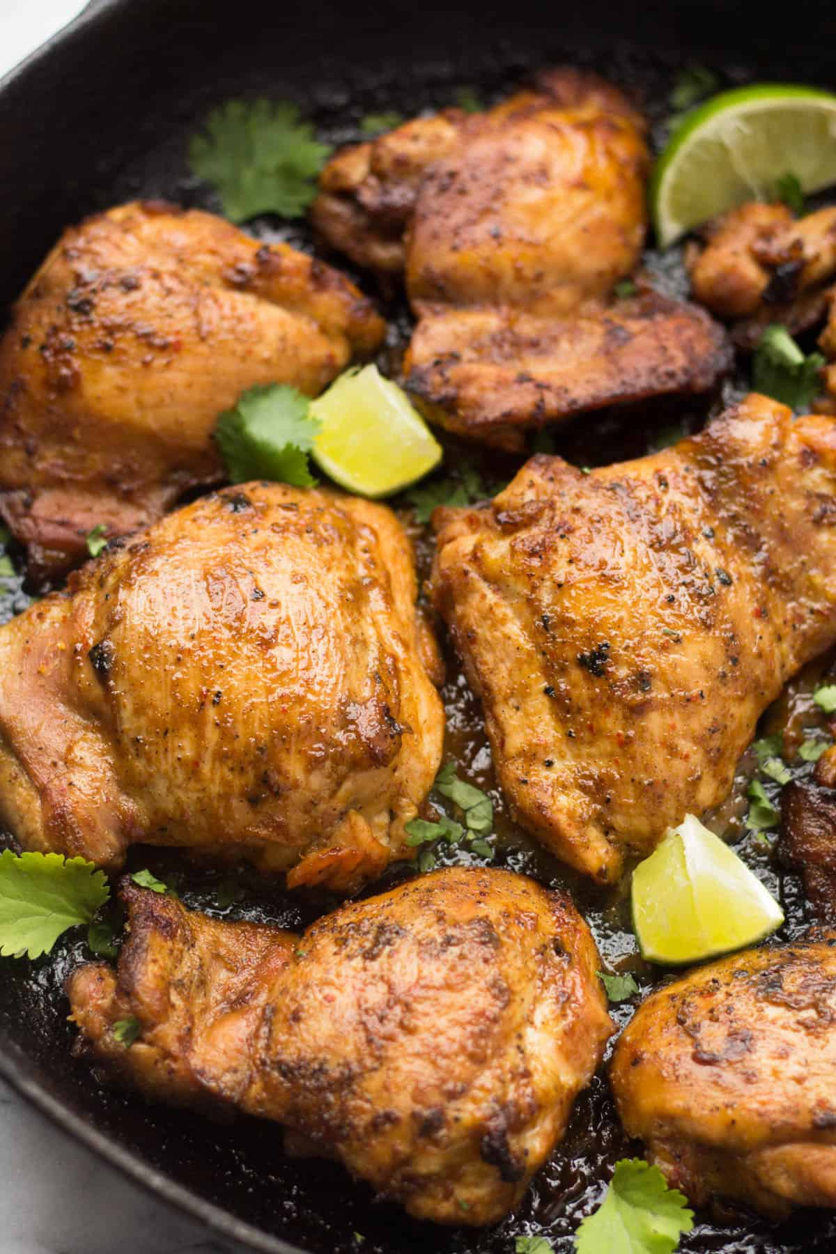 Cast Iron Ginger Lime Chicken Thighs