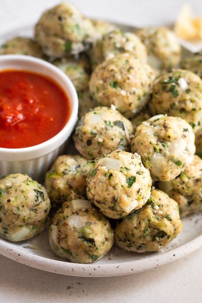 Chicken Zucchini Meatballs with Parmesan & Herbs Eat the Gains
