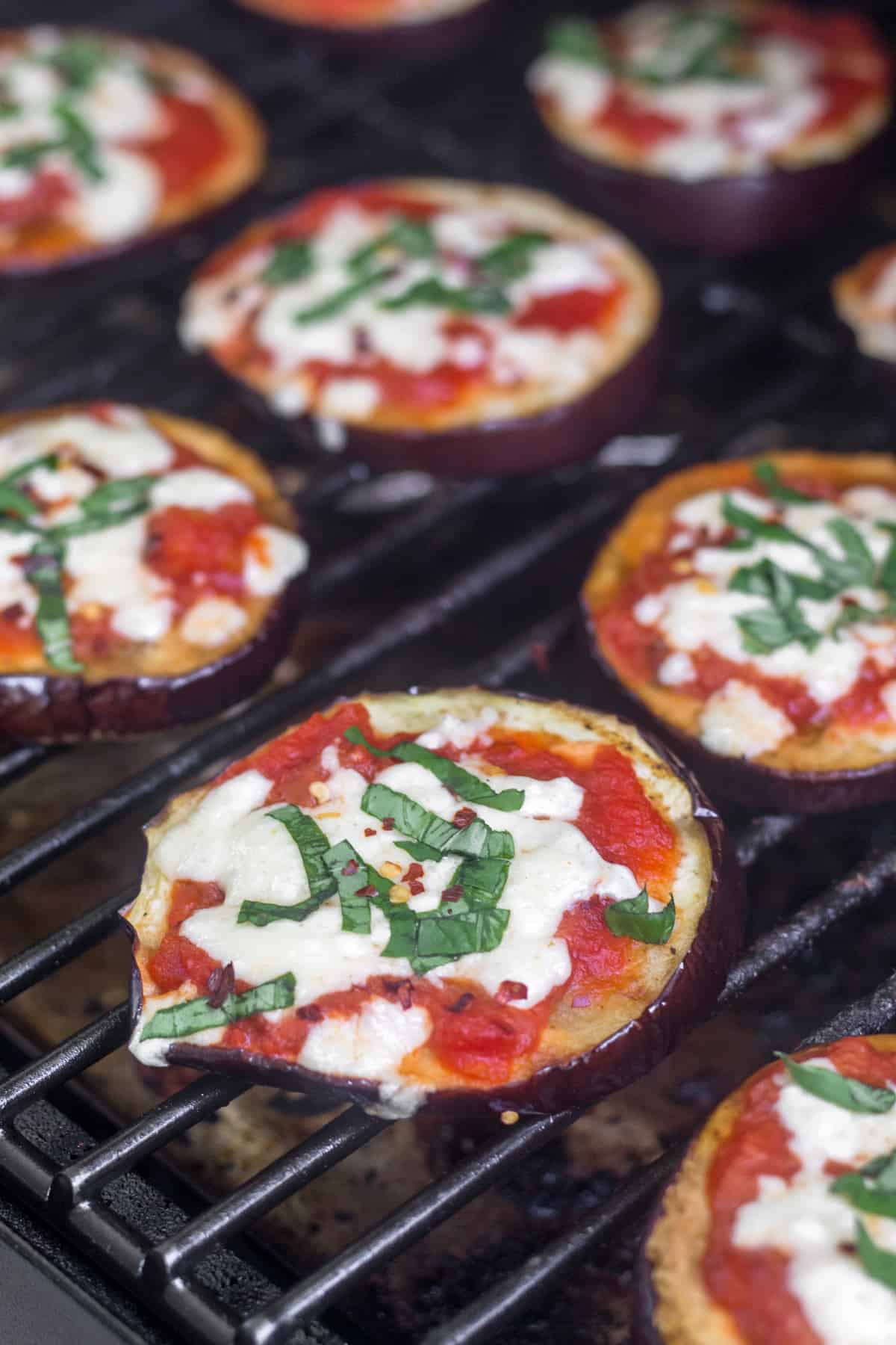 Grilled Eggplant Pizza - Eat the Gains