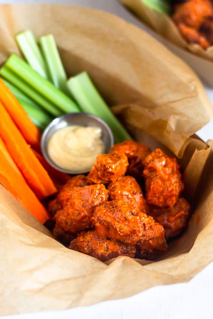 Air Fryer Boneless Buffalo Wings - Eat the Gains