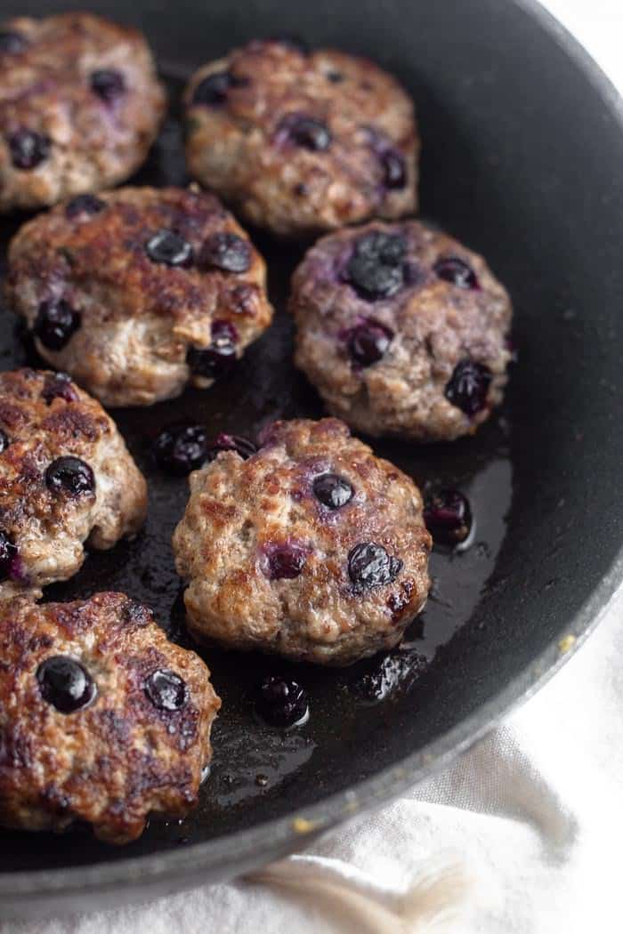 Paleo Blueberry Breakfast Sausage (Whole30) - Eat the Gains