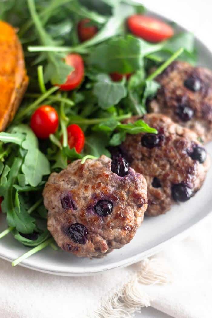 Paleo Blueberry Breakfast Sausage (Whole30) - Eat the Gains