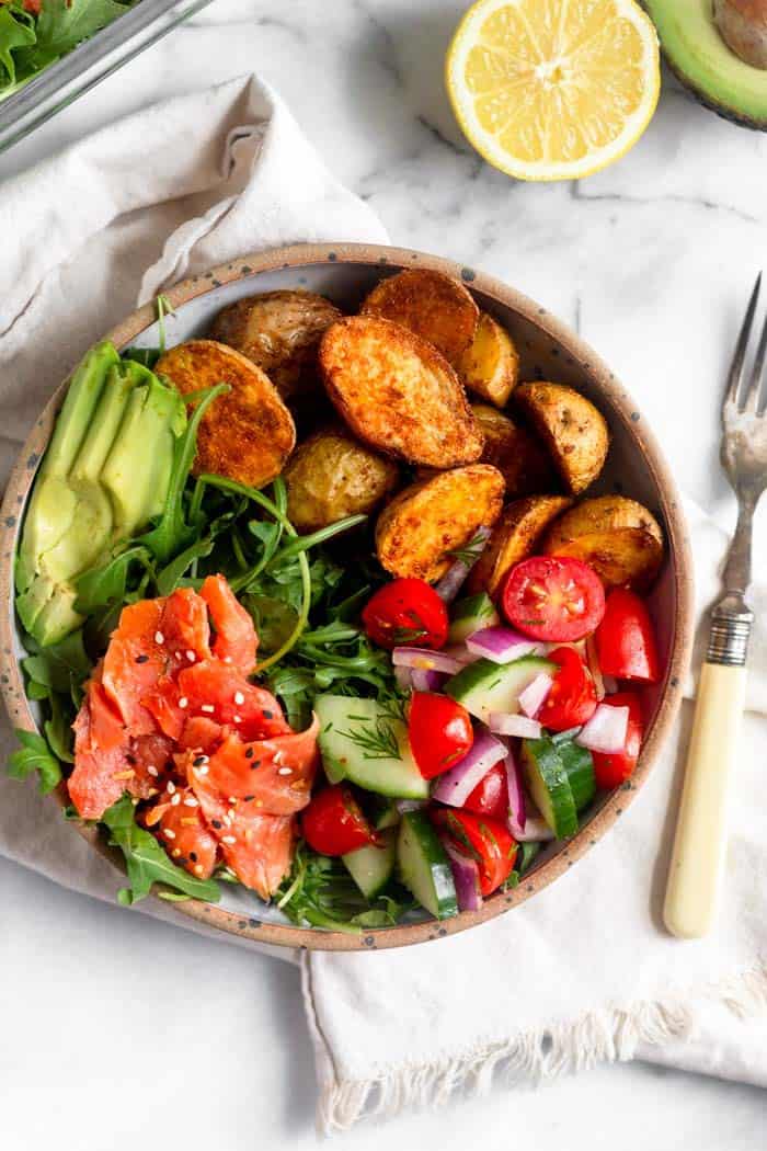 Meal Prep Smoked Salmon Breakfast Bowl (Paleo/Whole30) - Eat the Gains