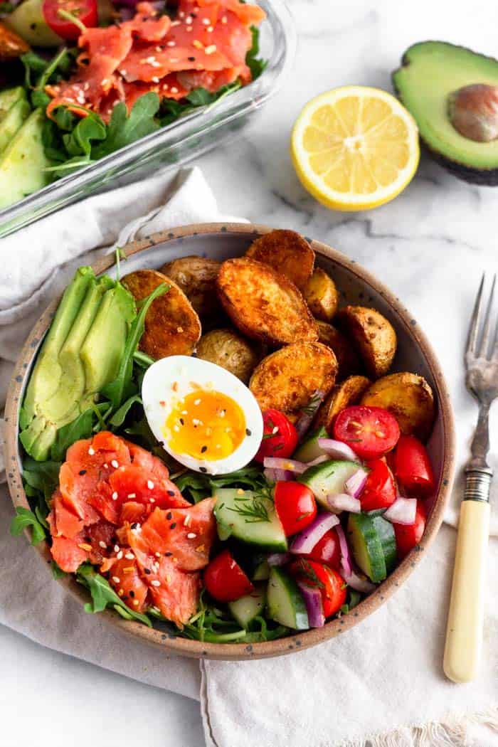 Meal Prep Smoked Salmon Breakfast Bowl (Paleo/Whole30) - Eat the Gains