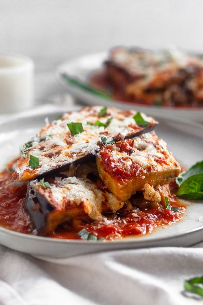 Healthy Instant Pot Eggplant Parmesan - Eat the Gains