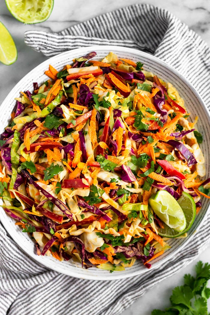 Chipotle Mexican Coleslaw (Paleo/Whole30) - Eat the Gains