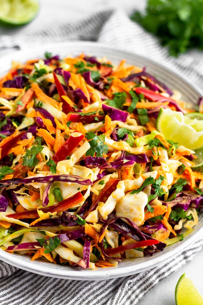 Chipotle Mexican Coleslaw (Paleo/Whole30) - Eat the Gains