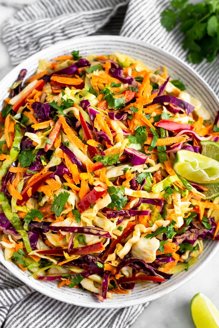 Chipotle Mexican Coleslaw (Paleo/Whole30) - Eat the Gains