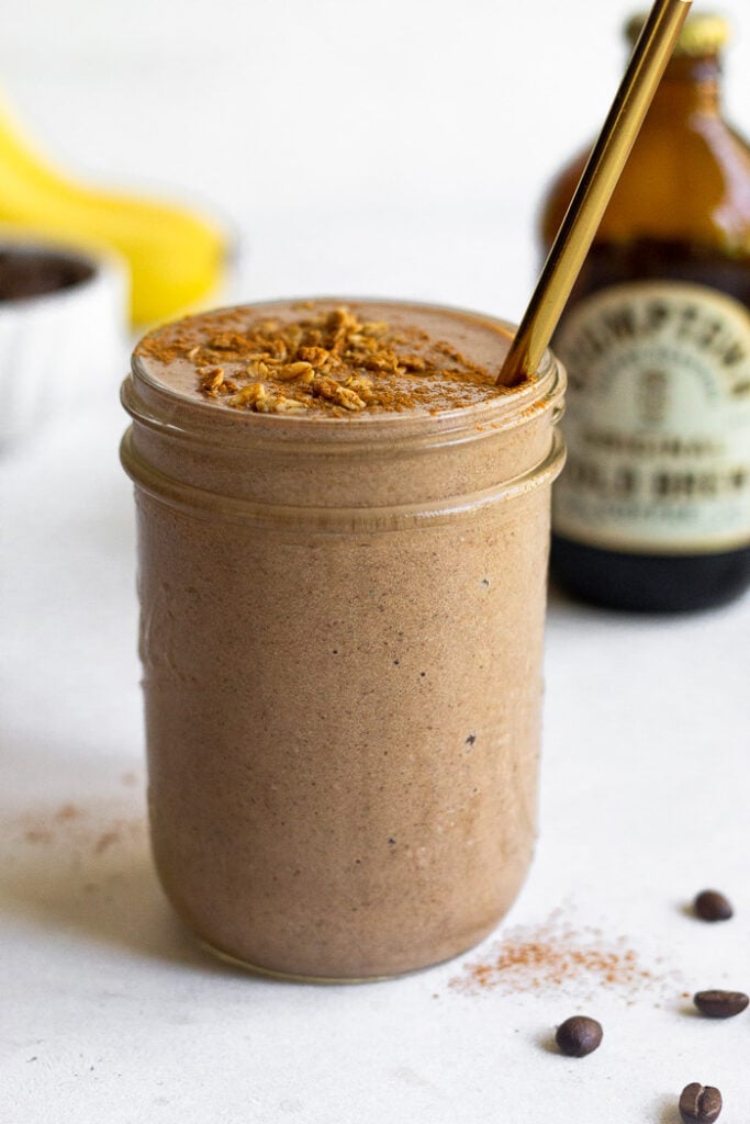 Easy Coffee Protein Smoothie (32 grams of protein!) - Eat the Gains