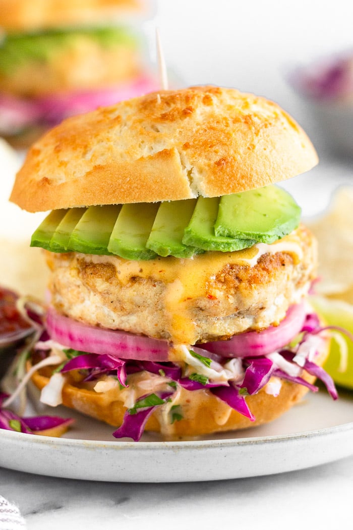 Salmon Burgers with Lime Mayonnaise