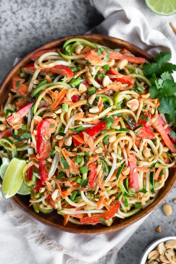 Easy Raw Pad Thai Salad Vegan Eat The Gains