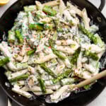 Lemon Asparagus Pasta with Feta