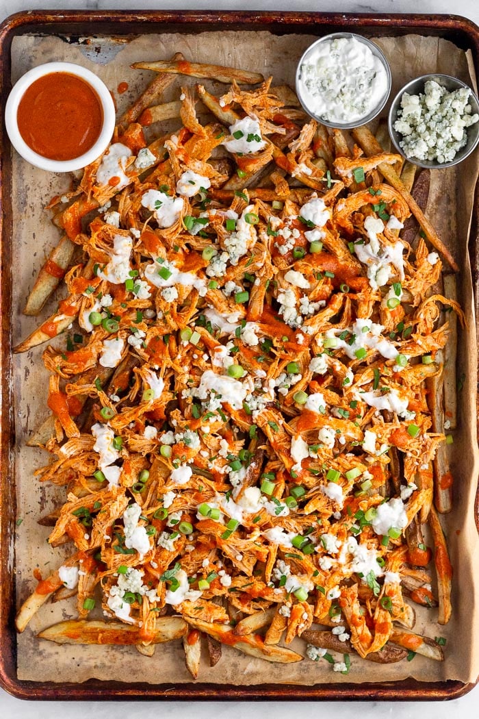 Easy Buffalo Chicken Fries with Blue Cheese Dressing Eat the Gains