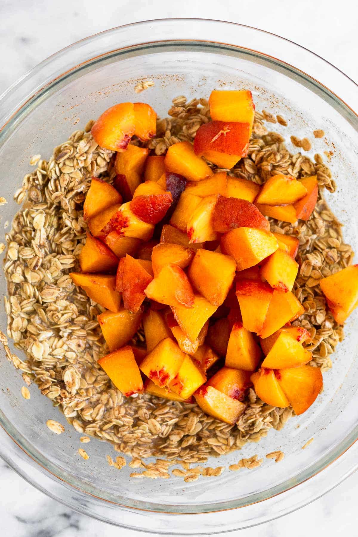 Delicious Peach Baked Oatmeal (GlutenFree) Eat the Gains