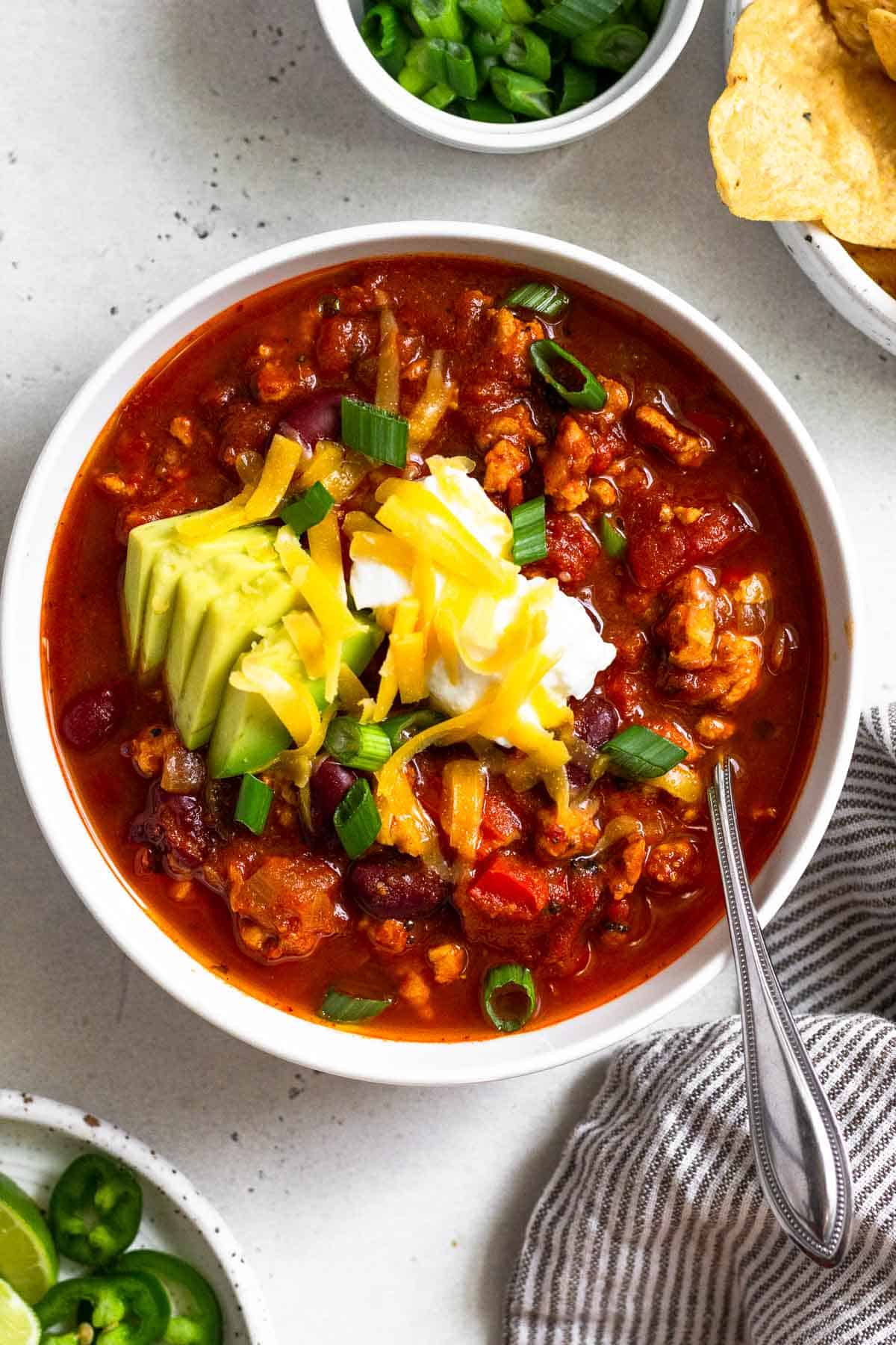 Healthy Instant Pot Turkey Chili (Quick & Easy) Eat the Gains