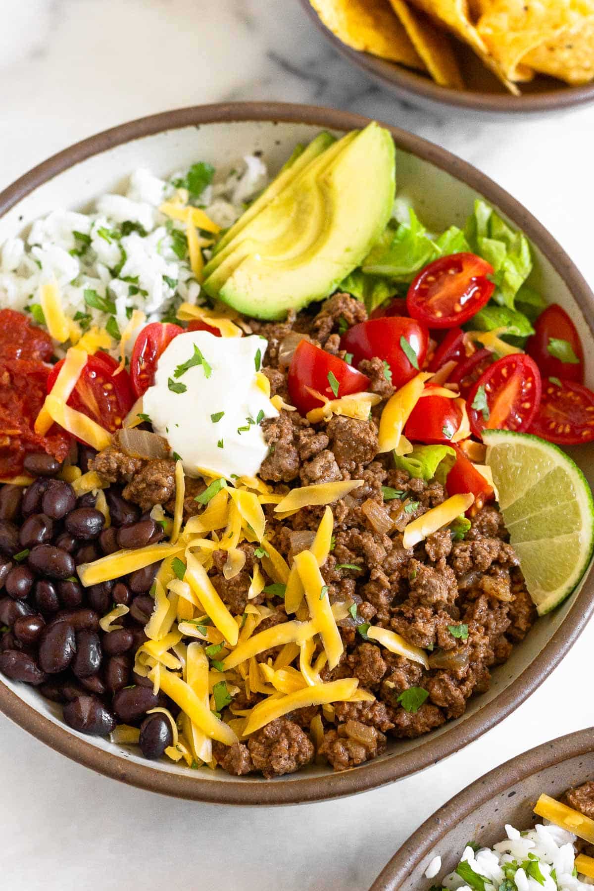 Ground Beef Taco Bowls 35 Minutes Eat The Gains