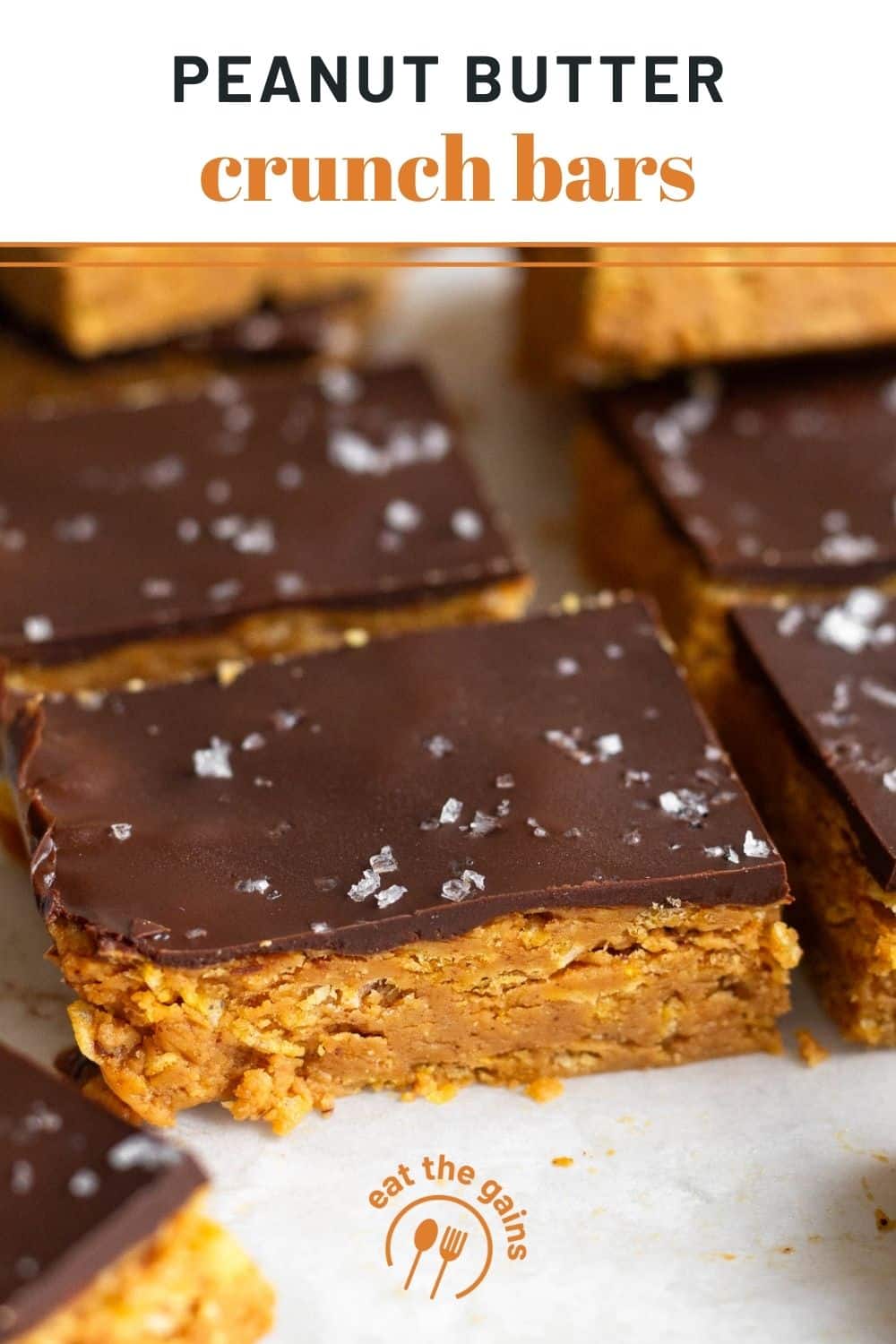Chocolate Peanut Butter Crunch Bars Eat the Gains