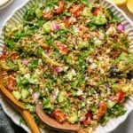 Mediterranean Farro Salad w/ Arugula & Feta